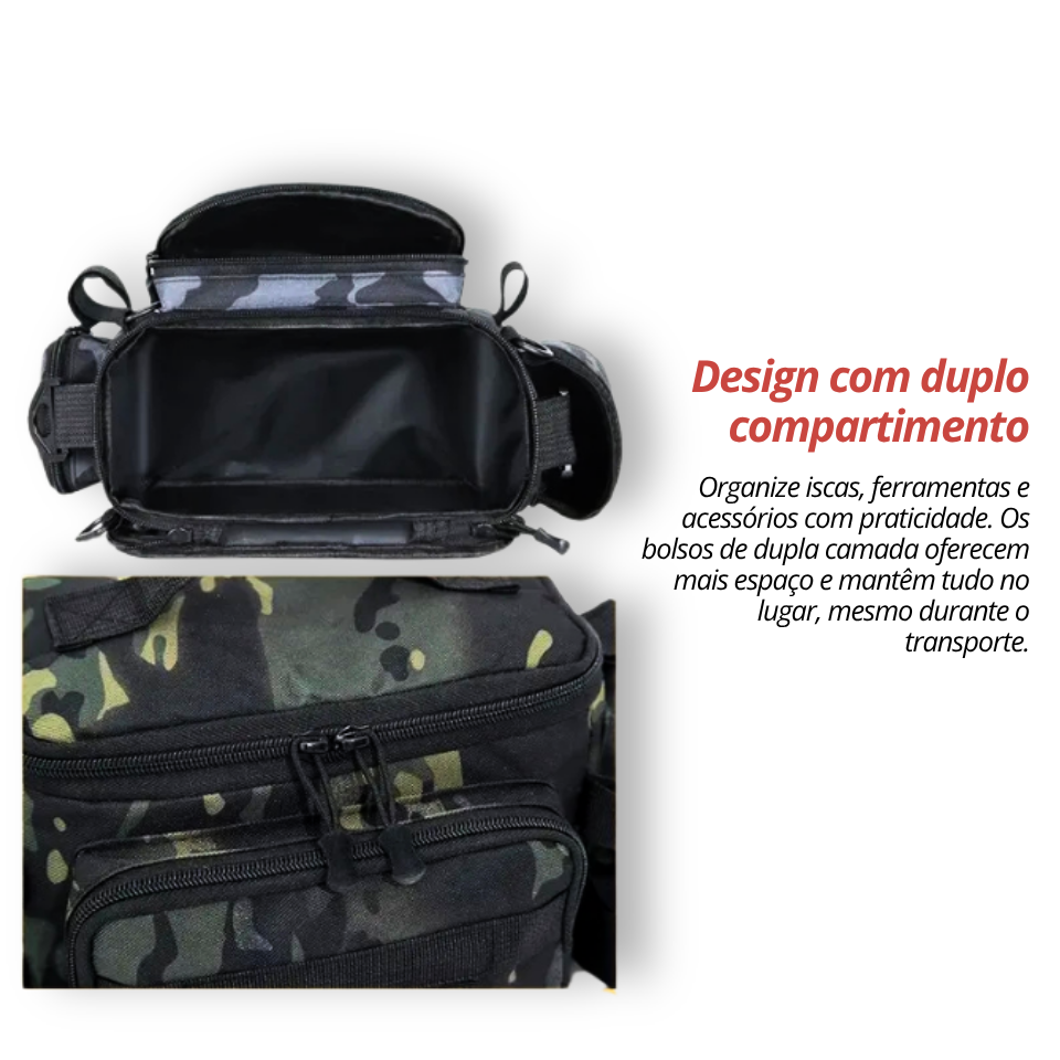 Mochila Sling Fishing Pro Térmica com Suporte para Vara