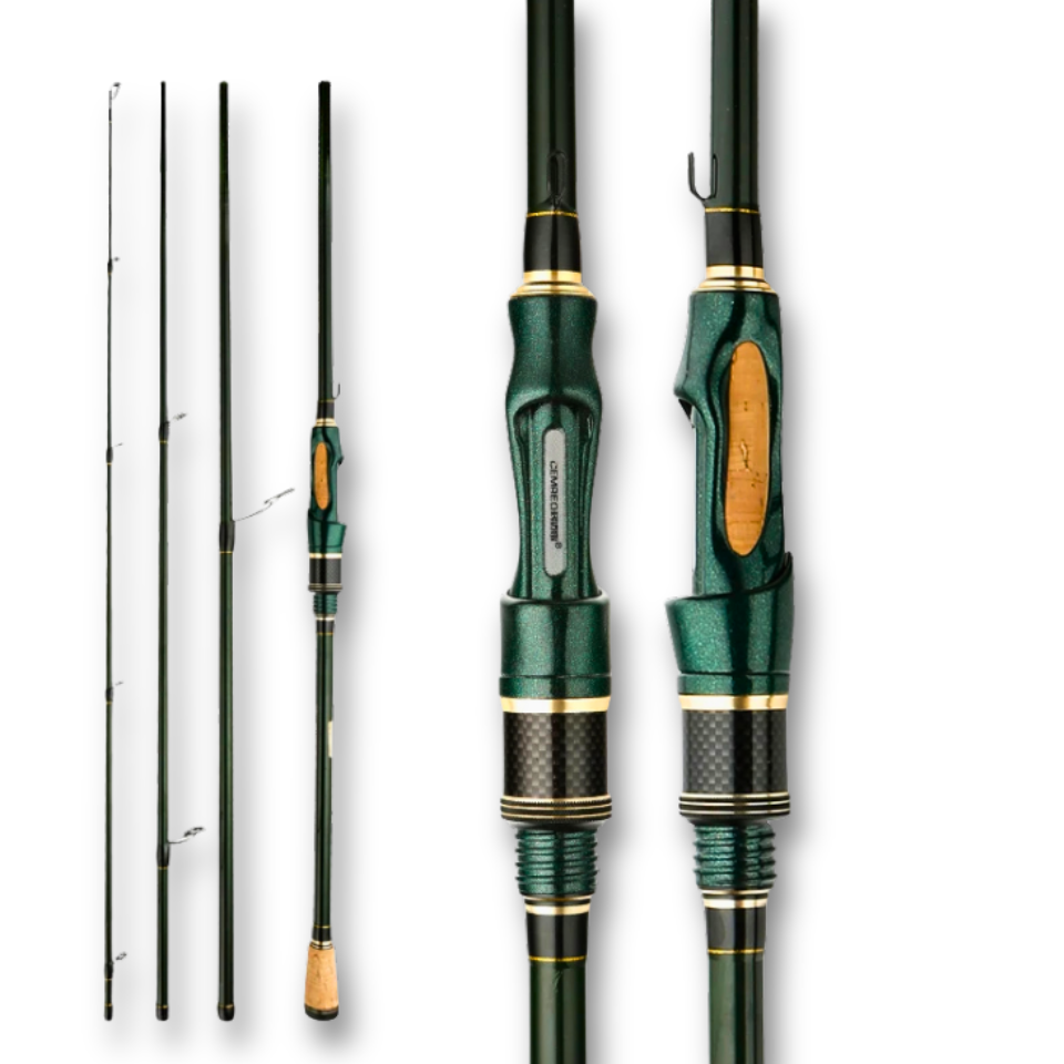 Vara CEMREO MACAN em Carbono – Spinning e Casting | Portátil, Forte e Precisa (Ação Rápida FAST)