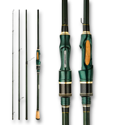 Vara CEMREO MACAN em Carbono – Spinning e Casting | Portátil, Forte e Precisa (Ação Rápida FAST)