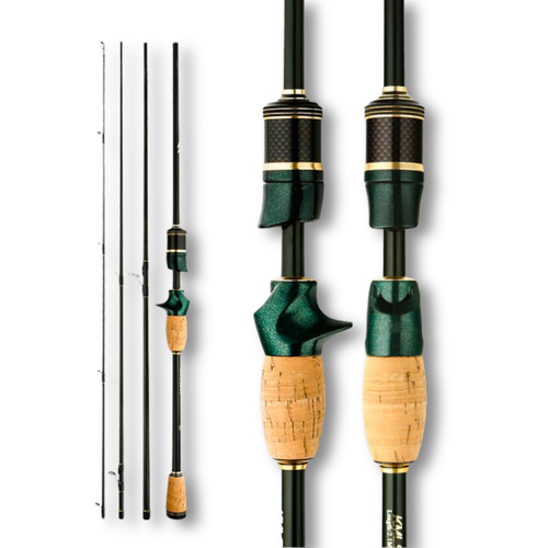 Vara CEMREO MACAN em Carbono – Spinning e Casting | Portátil, Forte e Precisa (Ação Rápida FAST)