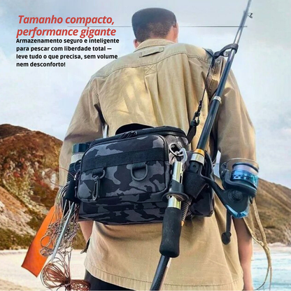 Mochila Sling Fishing Pro Térmica com Suporte para Vara