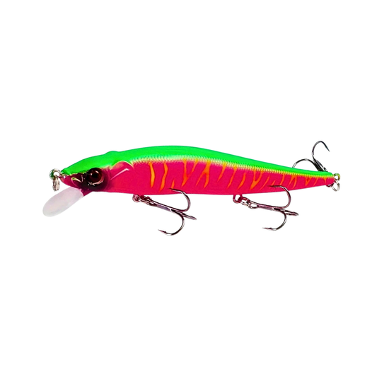 Isca Minnow Meia-Água 11,5cm 14g – Rose Tiger 3X Treble