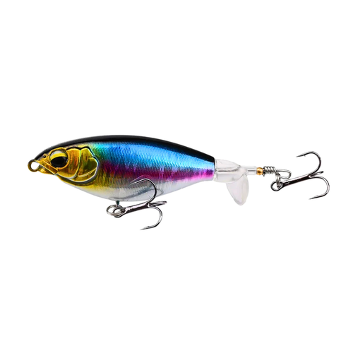 Isca de Superfície Topwater Spin Bait 6g/10g – Holo Blue Rainbow