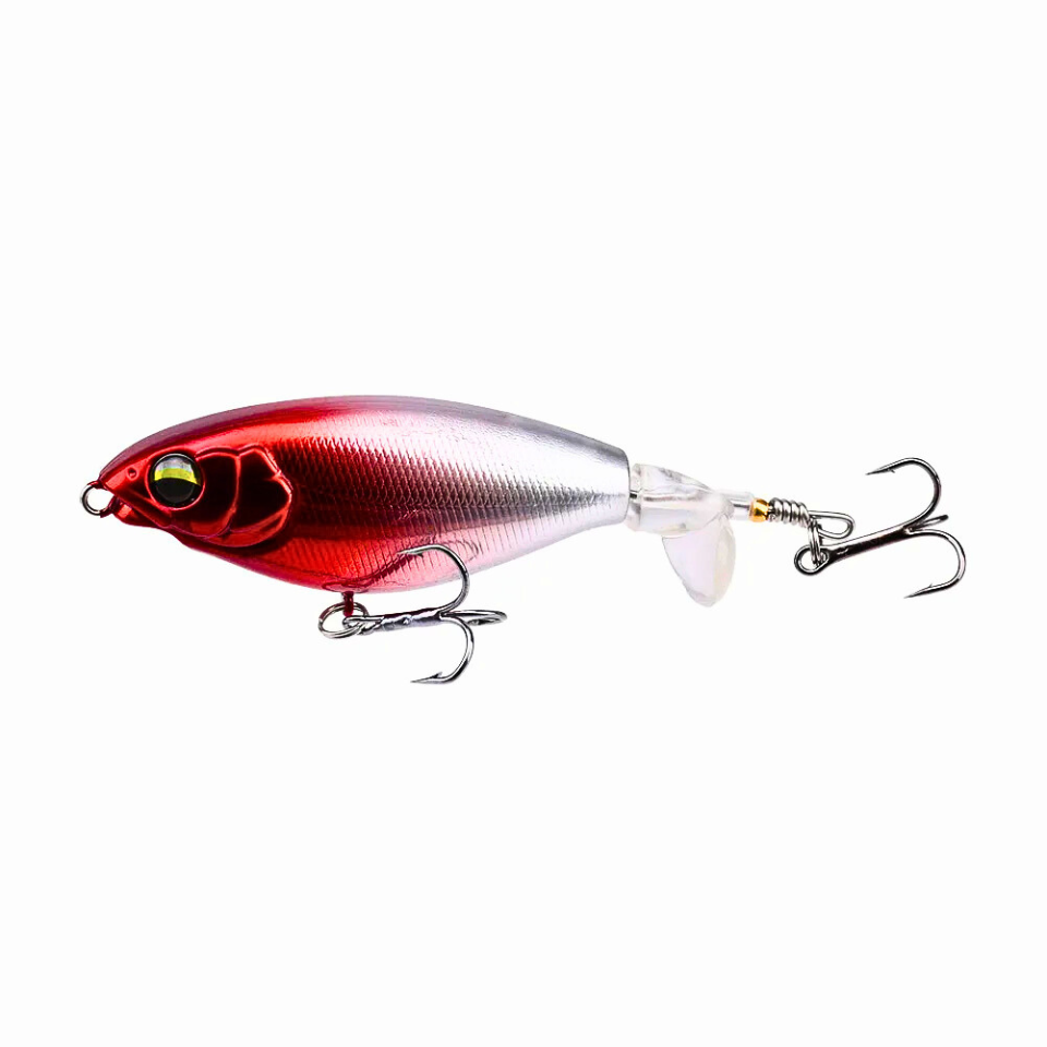 Isca de Superfície Topwater Spin Bait 6g/10g – Red Head Silver