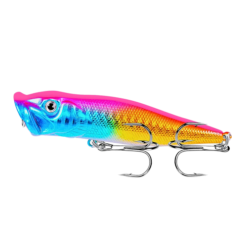 Isca de Superfície Popper Topwater 93 mm 12,5 g – Rainbow Flash
