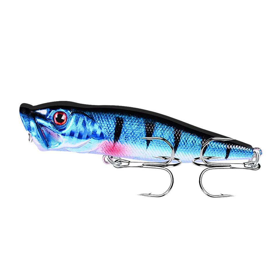 Isca de de Superfície Superfície Popper Topwater 93 mm 12,5 g – Blue Strike