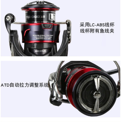 Molinete DAIWA FUEGO CS LT – 6.2:1 | 6+1 Rolamentos, Drag 12 kg, Corpo Metálico Leve e Alta Precisão