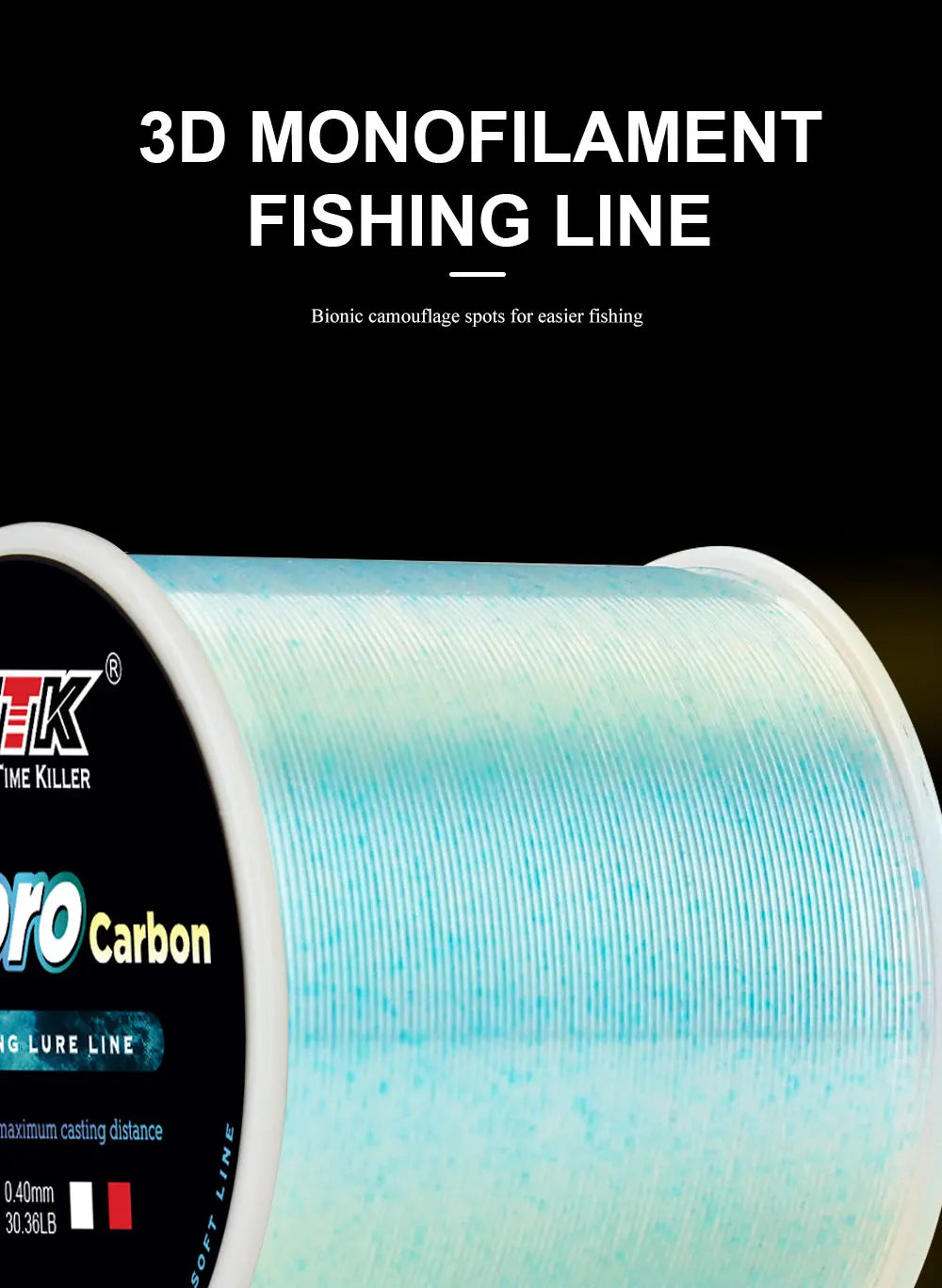 Linha Monofilamento Fluorocarbonada FTK Invisible – 300m / 500m | Alta Resistência e Invisibilidade na Água