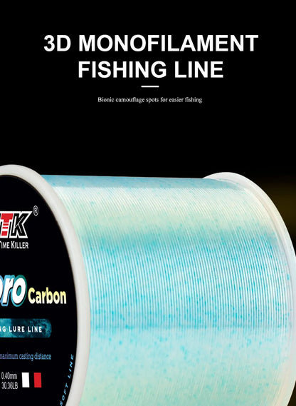 Linha Monofilamento Fluorocarbonada FTK Invisible – 300m / 500m | Alta Resistência e Invisibilidade na Água