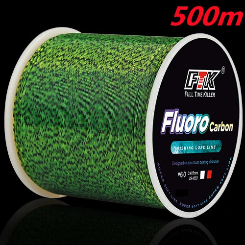 Linha Monofilamento Fluorocarbonada FTK Invisible – 300m / 500m | Alta Resistência e Invisibilidade na Água