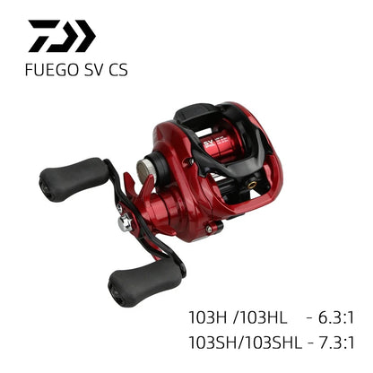 DAIWA FUEGO SV CS 103 Baitcasting Fishing Reel Low Profile 6.3/7.3 Gear Ratio MAX DRAG 5KG 5+1BB