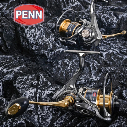 PENN GX1000-7000 Fishing Reel with 13+1 High-End Bearings, 25KG Max Drag, and Bonus PE Fishing Line Gift