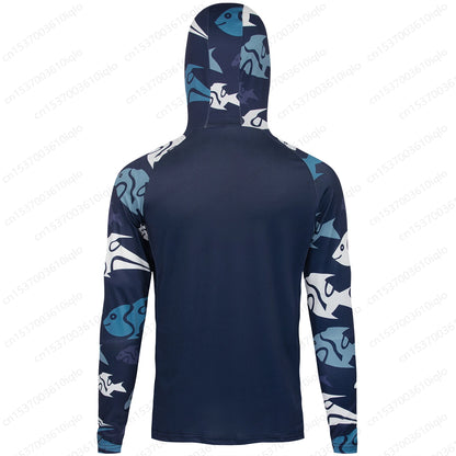 Camisa de Pesca HUK UPF 50+ com Capuz e Proteção UV – Secagem Rápida e Respirável