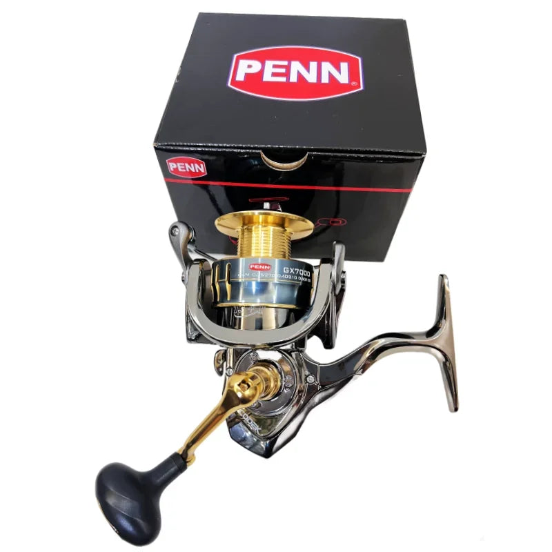 PENN GX1000-7000 Fishing Reel with 13+1 High-End Bearings, 25KG Max Drag, and Bonus PE Fishing Line Gift