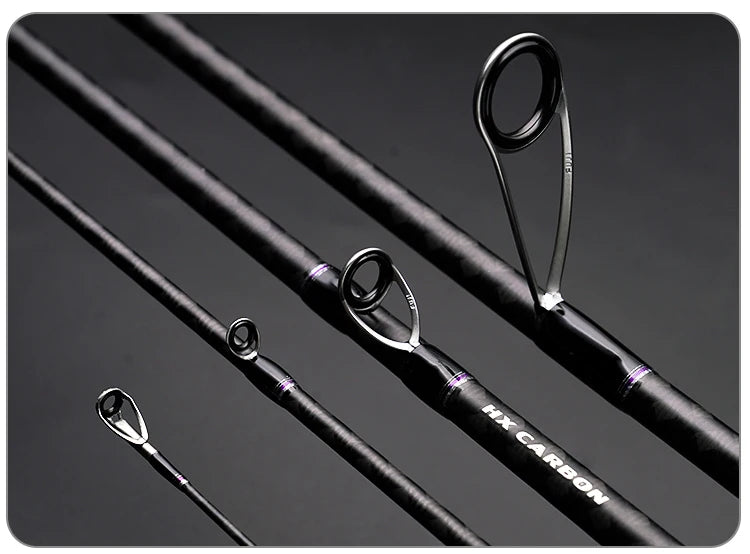 Vara PURELURE SHARPEN Travel em Carbono – Spinning e Casting | 4 Partes, Ação Rápida (FAST) e Componentes Fuji