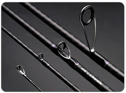 Vara PURELURE SHARPEN Travel em Carbono – Spinning e Casting | 4 Partes, Ação Rápida (FAST) e Componentes Fuji