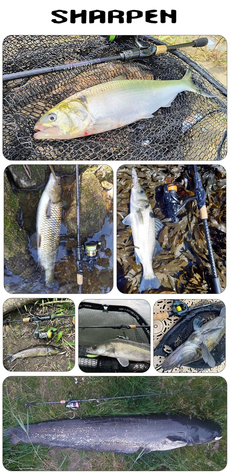 Vara PURELURE SHARPEN Travel em Carbono – Spinning e Casting | 4 Partes, Ação Rápida (FAST) e Componentes Fuji