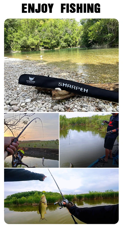 Vara PURELURE SHARPEN Travel em Carbono – Spinning e Casting | 4 Partes, Ação Rápida (FAST) e Componentes Fuji