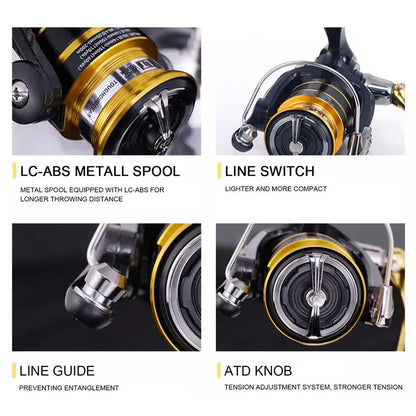 Molinete DAIWA CROSSFIRE CS LT – Light & Tough | 4–12 kg Drag, Carretel LC-ABS de Alumínio, 185g a 320g, Ultraleve e Resistente