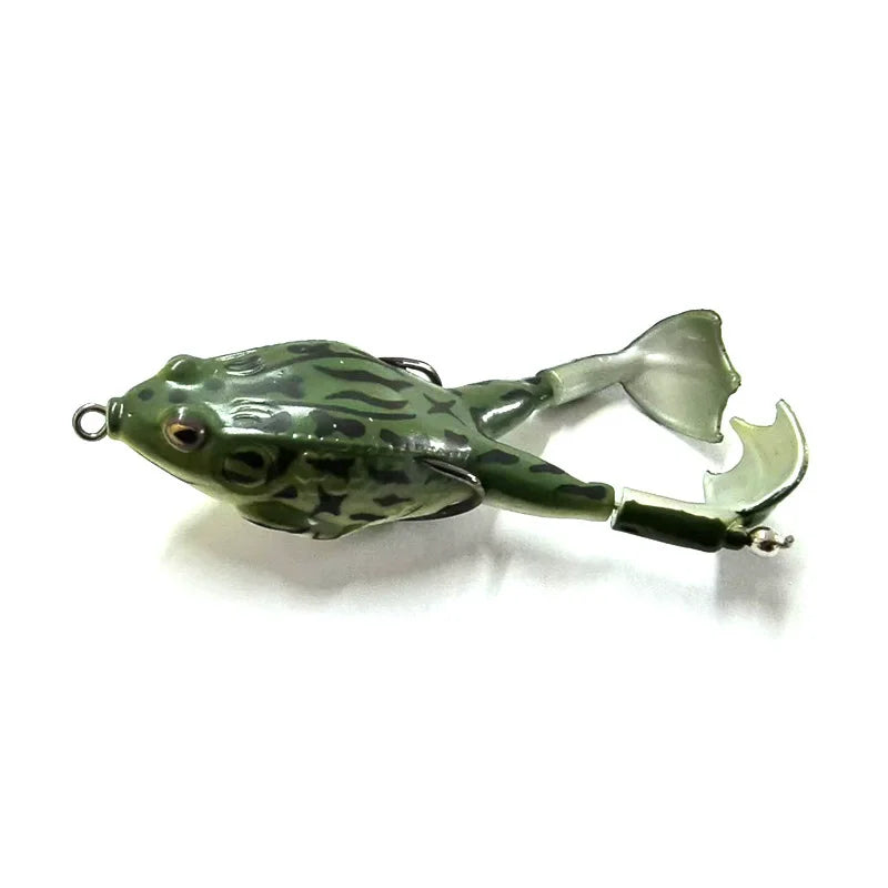 Isca de Superfície Soft Frog Topwater – Double Prop Legs 8 cm – Jungle Strike