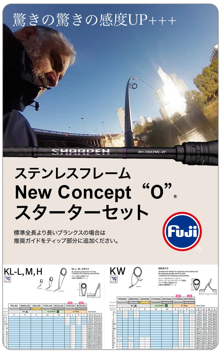 Vara PURELURE SHARPEN Travel em Carbono – Spinning e Casting | 4 Partes, Ação Rápida (FAST) e Componentes Fuji