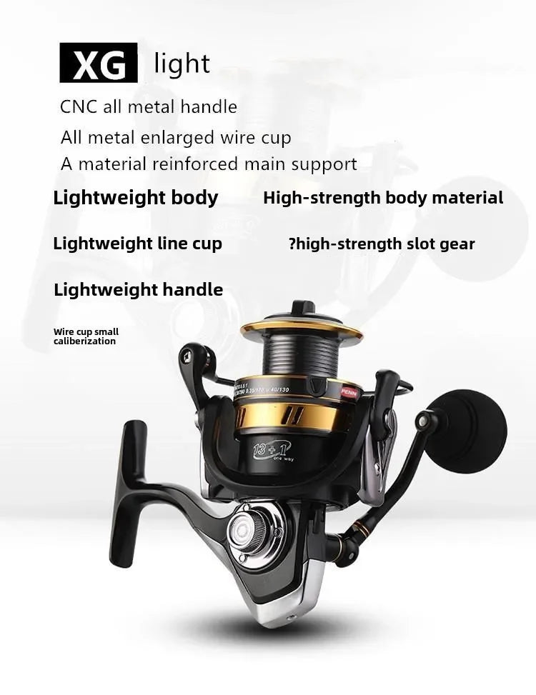 Molinete PENN XG1000 / XG7000 – 5.5:1 • 13+1 Rolamentos • Drag 20 kg • Resistência e Suavidade para Mar e Lago