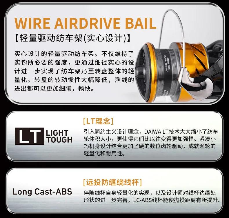 24 DAIWA REVROS CS LT Spinning Fishing Reel Baitcasting Reel 5+1BB Drag 5-12KG Low Gear Ratio Saltwater Wheels